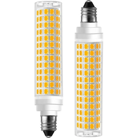 

E11 led Bulb Dimmable 10W( 100W Equivalent Halogen Bulb) E11JD T4 Mini Candelabra Base 1000LM AC 110V 120V Voltage Input Light Bulbs for Indoor Decorative Lighting 2Packs(Warm Whtie 3000K)