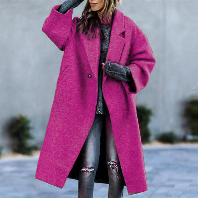 Ploknplq Trench Coat Women Winter Jackets for Women Peacoat