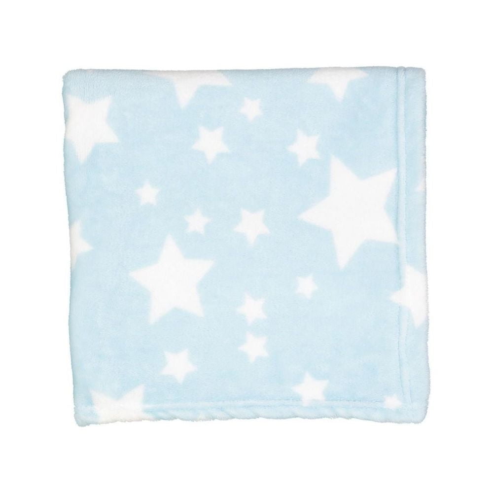 Rose Textiles Fleece Star Blanket Light Blue