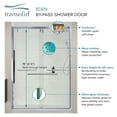 thumbnail image 2 of Transolid Ebpt608010c-T 80" High X 60" Wide Bypass Frameless Shower Door - Bronze, 2 of 5