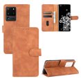 thumbnail image 1 of Pour Samsung Galaxy S20 Ultra Étui en Cuir PU à Rabat avec Fentes pour Cartes Support Pliant Folio Marron, 1 of 5