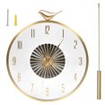 thumbnail image 2 of Reloj de pared moderno, reloj de bronce con cabeza de ciervo, reloj de pared para el hogar, reloj de pared para salón, construido para durar Jadeshay A, 2 of 8