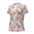 thumbnail image 2 of Naloa Tropical Pitaya Print T-Shirts Short Sleeve V Neck Tees for Women Fashion Tops Trendy Lightweight Soft Casual Summer Outfits Clothes, 2 of 5