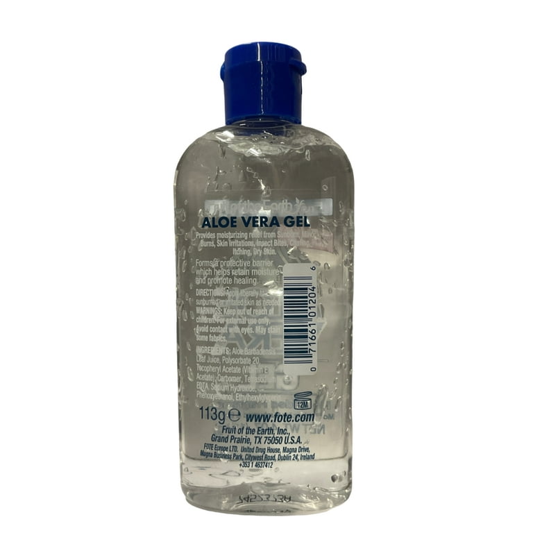 Fruit of the Earth, Aloe Vera Gel, 4 oz / 113g, 100% Pure Moisturizing -  Walmart.com