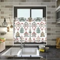 thumbnail image 4 of Yayeee Kitchen Curtains Tier Pair Light Filtering 27"x24" Rod Pocket Short Cafe Window Panel, Beige Nordic Christmas House, 4 of 7