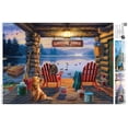thumbnail image 4 of Buffalo Games - Darrell Bush - Lakeside Lodge Twilight - 1000 Piece Jigsaw Puzzle, 4 of 5