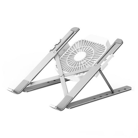 Attachable Computer Fan ZheElen Laptop Stand Aluminum Alloy Foldable 6 Gears Adjustable Laptop ...