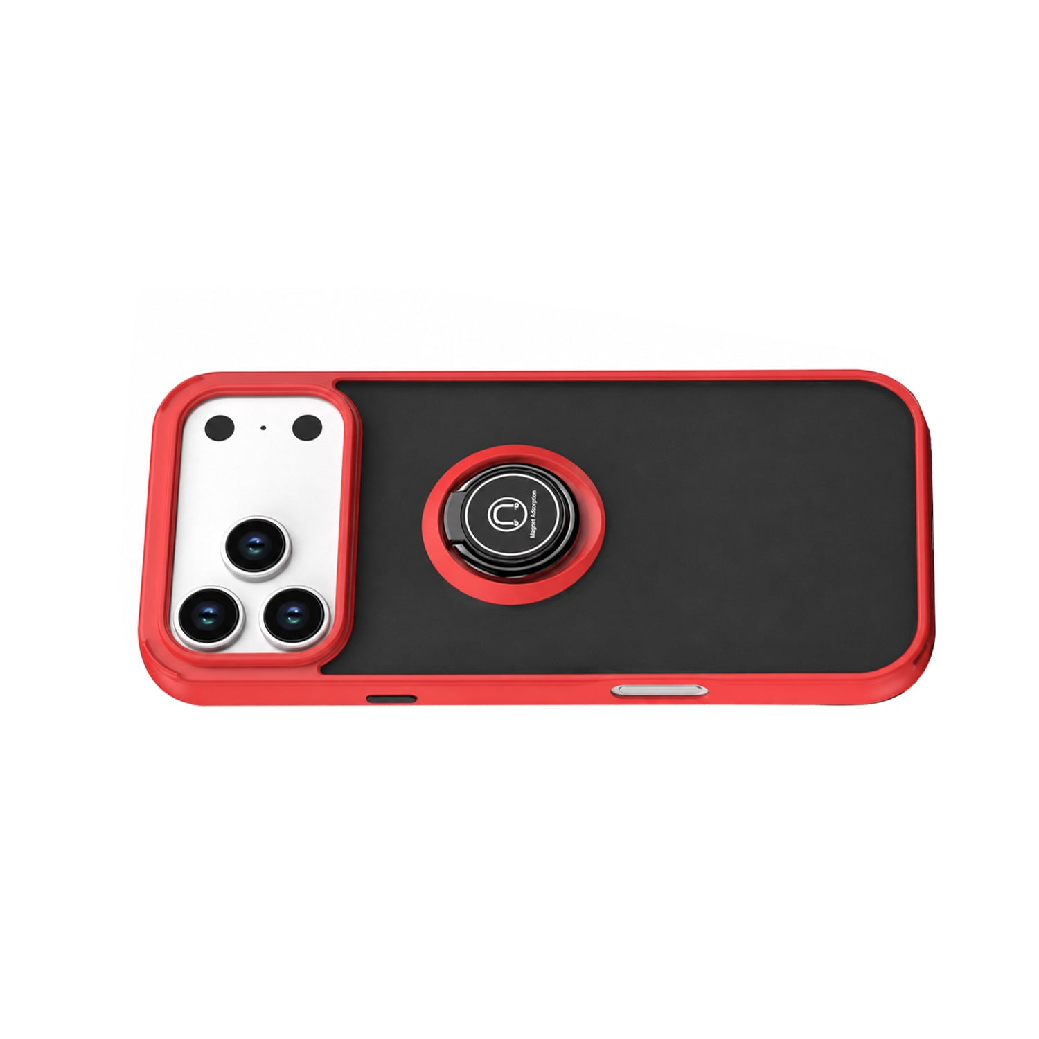 Heavy Duty Ring Grip Cover for iPhone 17 Pro Max - Red