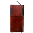 thumbnail image 3 of Pemberly Row Modern Wood Veneer Table Lectern in Mahogany/Walnut, 3 of 7