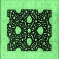 thumbnail image 1 of Ahgly Company Indoor Square Oriental Emerald Green Traditional Area Rugs, 3' Square, 1 of 4
