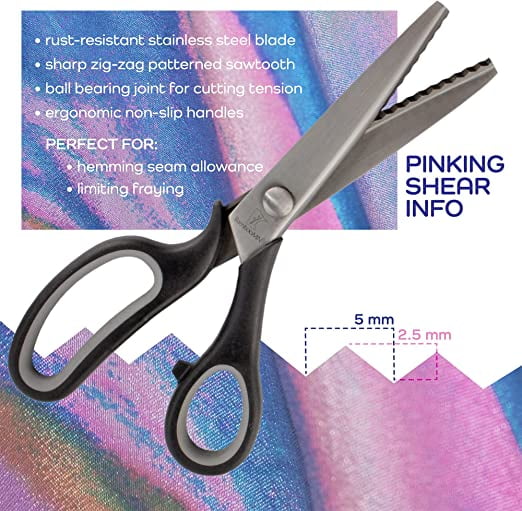 Professional Sewing Scissors Set - Pinking, Embroidery, & Fabric Shear
