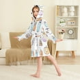 thumbnail image 4 of FORMRS Niños Bathrobe Unisex Hooded Robe Soft Plush Pajamas Sleepwear, Size 10-12T, White Halloween Ghost, 4 of 7