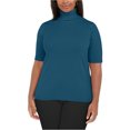 thumbnail image 1 of Anne Klein Womens Solid Pullover Sweater, Blue, Plus Size, 0X, 1 of 1