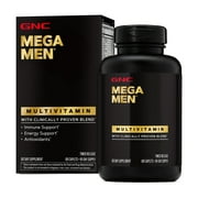 GNC Mega Men Multivitamin Caplets, For Immune Support and Clinically Proven to Feel Better, Energy Support, Antioxidants, B Vitamins, Vitamin D-3, Timed Release, 180 Count