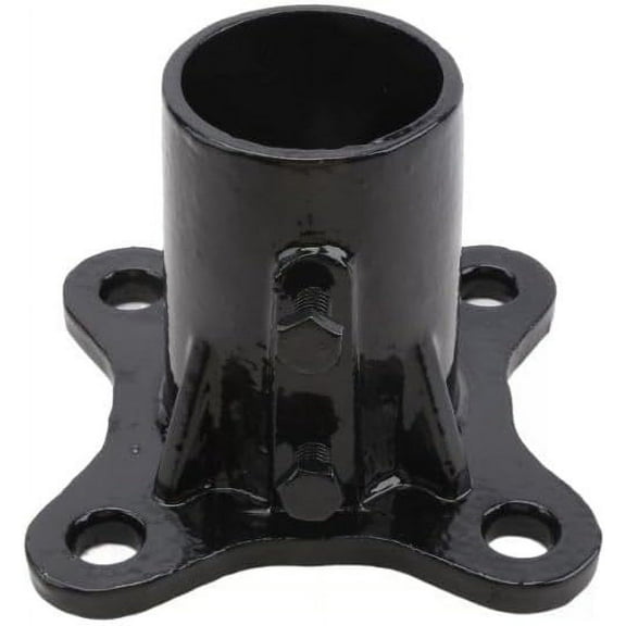 2 1/2" [2 3/8" OD] Black Floor Flange with 2 Set Screws (Galvanized Malleable Steel)