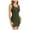 Green, variant on Women's Summer Sleeveless Bodycon Mini Dress - Ribbed Crew Neck Tank Dress