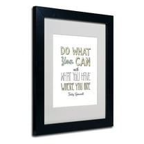 Trademark Fine Art "Do What You Can" Canvas Art by Megan Romo, Black Frame