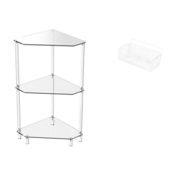 Mesa auxiliar moderna de niveles para cocina pequeña, baño, sala de estar, mesa auxiliar fácil de limpiar, decoración del hogar