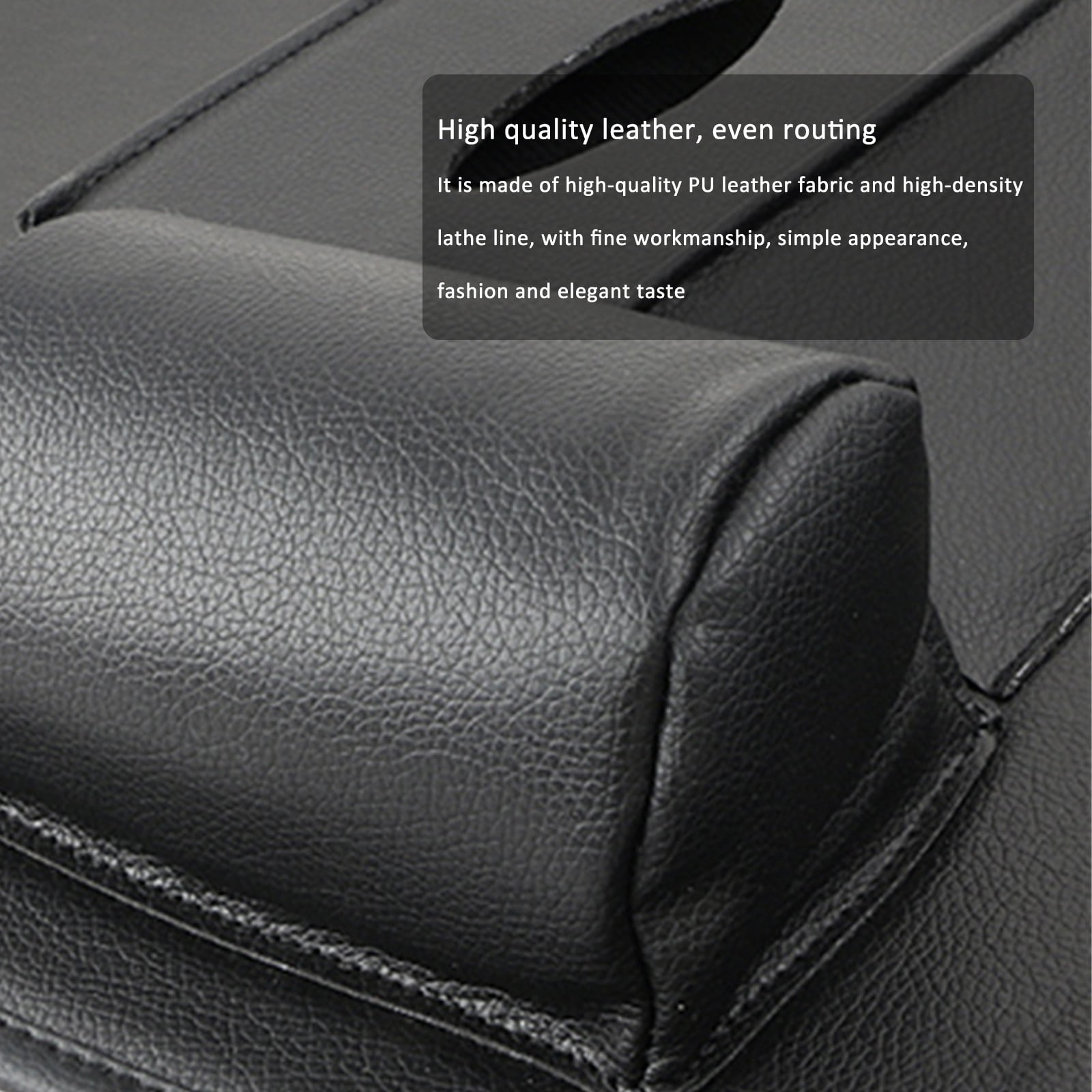 LSLJS Car Seat Organizers, Leather Backseat Protector with 7 Storage Pocket, Waterproof Vehicles Rear Hanging Storage Shelf Back Seat Storage Bag Kick Mats Universal Interior Accessories For Men Women