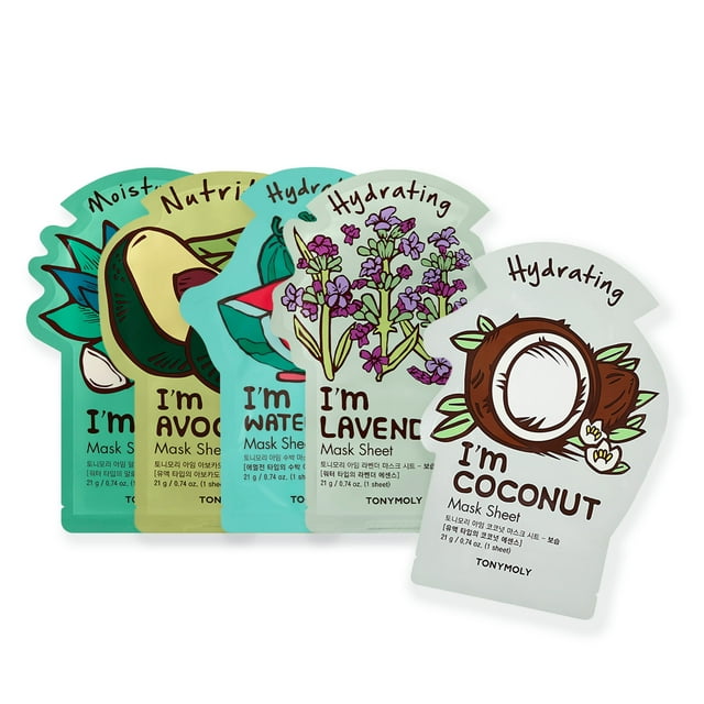 Set de regalo de mascarillas TONYMOLY I'm Hydration, paquete de 5 unidades