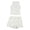 White, variant on Tnhcen Women's Short Sleeve Heart Print 2 Piece Pajama Set, 100% Polyester Sleepwear Lounge Wear, Soft Comfortable Tank Top & Shorts, S-L Sizes