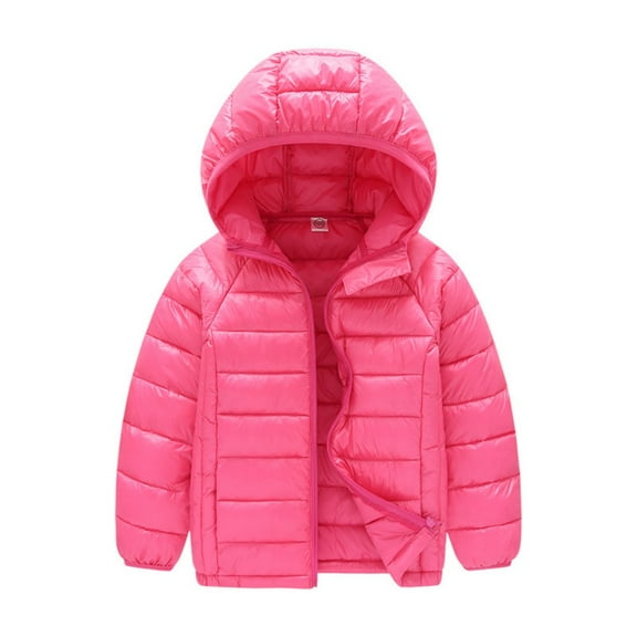 Kids Winter Puffer Jackets with Hooded Fleece Lined Coat Thick Snowsuit Outerwear for Toddler Boys Girls