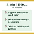 thumbnail image 3 of Suplemento vitamínico Nature's Bounty Biotin, gomitas de 1000 mcg, 3 of 6