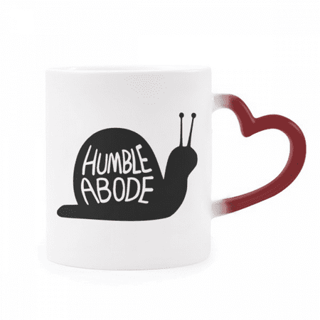 

Black Snail Animal Outline Natural Heat Sensitive Mug Red Color Changing Stoneware Cup