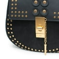thumbnail image 3 of Chloe Black Shoulder Gold Studded Velvet Grommet Bag Drew Porte Epaule New, 3 of 5