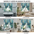 thumbnail image 3 of Turquoise Marble Swag Curtains for Kitchen/Bedroom/Living Room, Abstract Minimalist Art Ombre Blue Scalloped Curtains 63 Inch Long, Window Swag Topper Curtains Valances 2 Panels Set 36"x63", 3 of 8