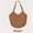 brown, variant on Personalized Crochet Beach Tote Bag with Custom Name & Flower, Hollow Woven Mesh Shoulder Bag for Women, Customizable Summer Tote Bag for Vacation, Bridesmaid Gift