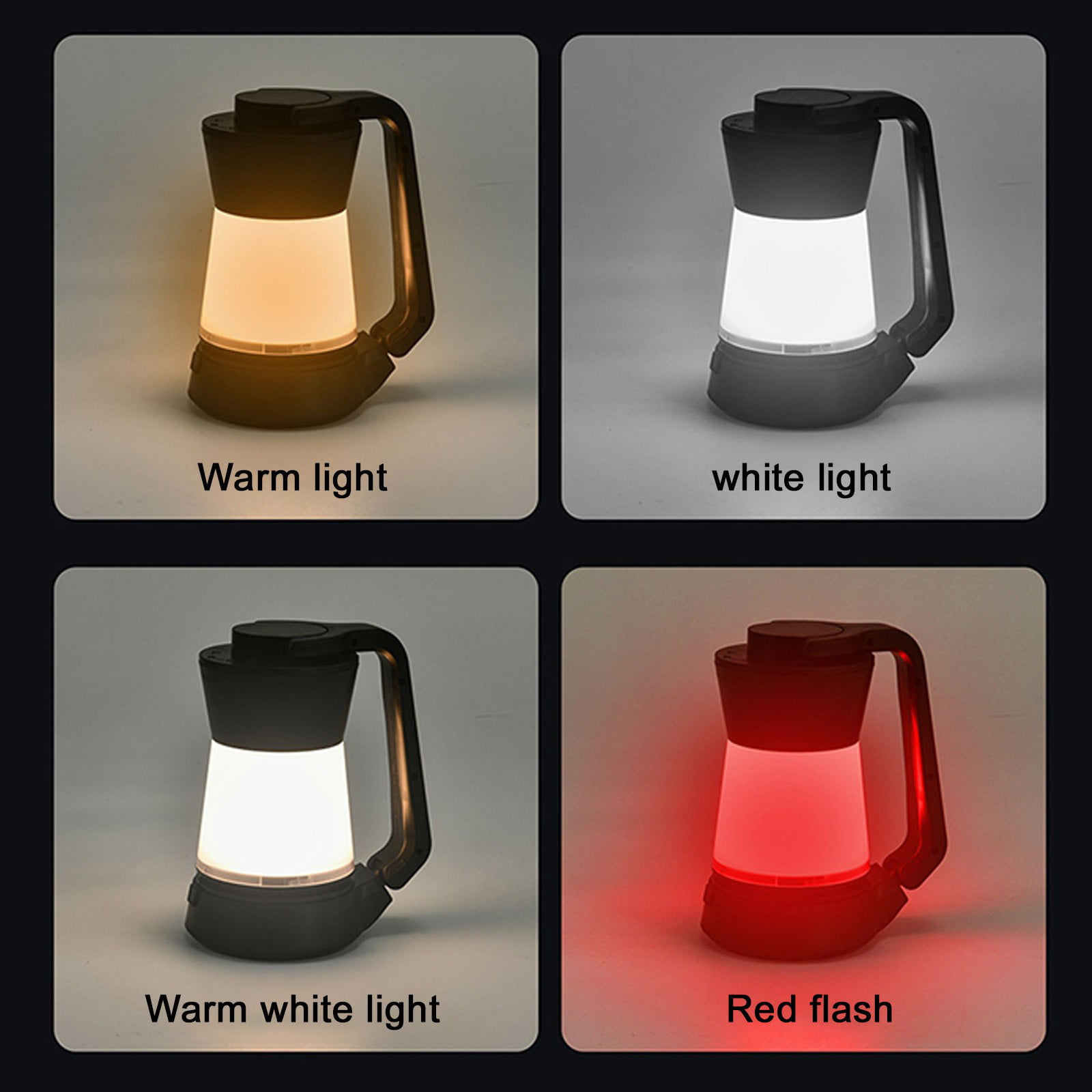 H11 3-in-1 multifunctional camping light, 3 colour temperatures, infinitely  dimmable photo fill light with