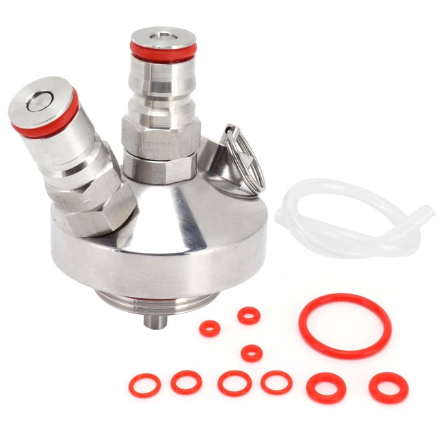 Kit dispensador de cerveza de barril pequeño con válvula de alivio de bola de acero inoxidable para barriles de 2 l, 3,6 l y 5 l.