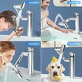 thumbnail image 4 of KAIYING 1080° Rotatable Bathroom Faucet, Height Adjustable Single Handle Sink Faucet with Temperature Display(Chrome), 4 of 8