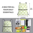 thumbnail image 3 of Sigee Frogs and Dragonflies for Drawstring Zipper Backpack ,Waterproof, Durable, Lightweight Gym Bag for Sports, 3 of 5