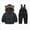 V42-Black, variant on Suit 2 Piece Kids Winter Coat And Pants Set Toddler Snowsuit Girl Girl Jacket & Bib Pants Bear Ear Outwe 18-24 Months