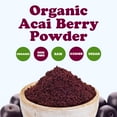 thumbnail image 2 of Organic Freeze-Dried Acai Berry Powder, 2 Pounds — Non-GMO, Kosher, Raw, Vegan — by Food to Live, 2 of 8