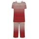 thumbnail image 2 of Conjunto de Pijama de las Mujeres Suelto Impreso Cuello Redondo Botón Hasta Capris, Dos Piezas Conjunto de Pantalones Cortos para Casual Y Sueño, 2 of 5