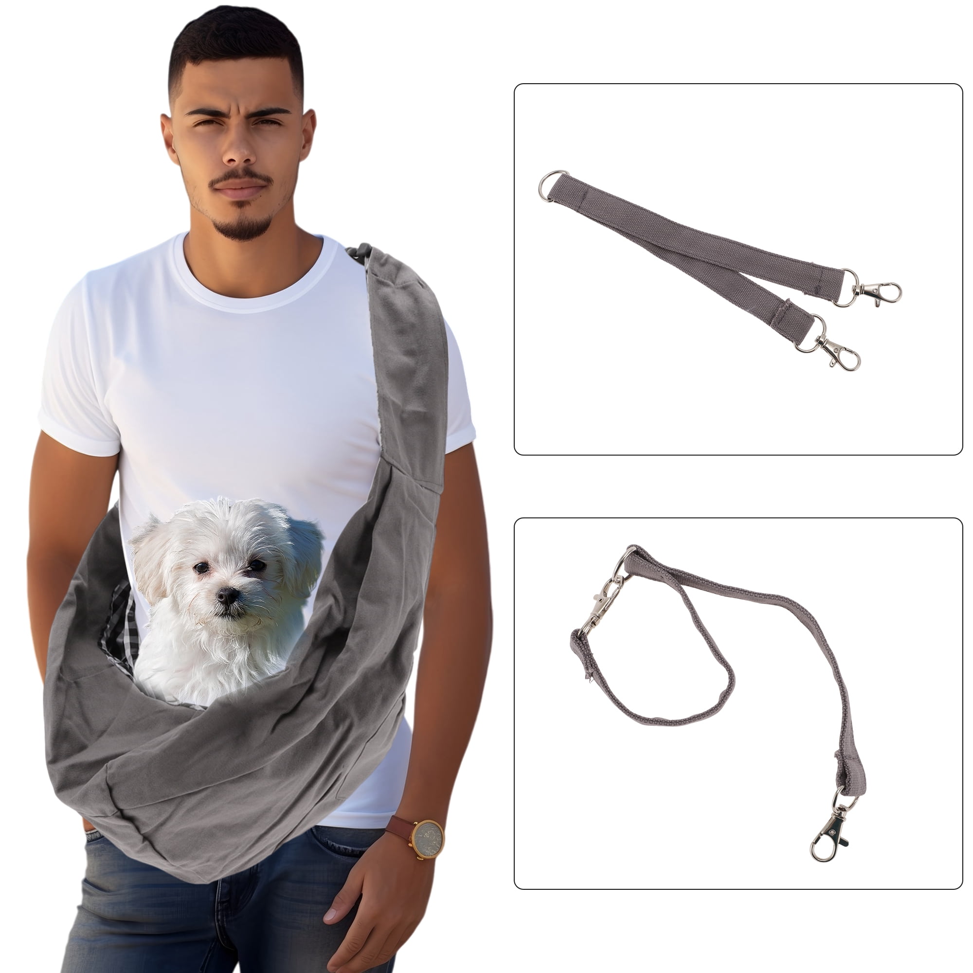 Unique Bargains Pet Sling Carrier Adjustable Pet Sling Pet Chests Bag for Cats and Dogs