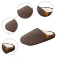 thumbnail image 7 of Slippers for Women Indoor Nonslip Flat Slip on Shoes Fuzzy Warm Winter Casual Lightweight Bedroom House Slides Brown Size 8.5, 7 of 7