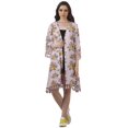thumbnail image 2 of Moomaya Moss Georgette Printed Shrug Beach Cloth 3/4 Sleeve Cardigans For Women, 2 of 6