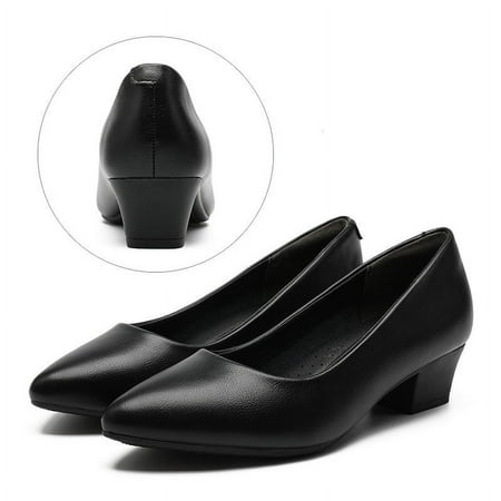 

Leather Work Shoes Women Black