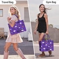 thumbnail image 5 of Large Capacity Tote Bag,Halloween Purple Spider Web Pattern Handbag Fashion Luxury Tote Bag,15.7"x13"x 5.1" Inches,Laptop Compatible, 5 of 5