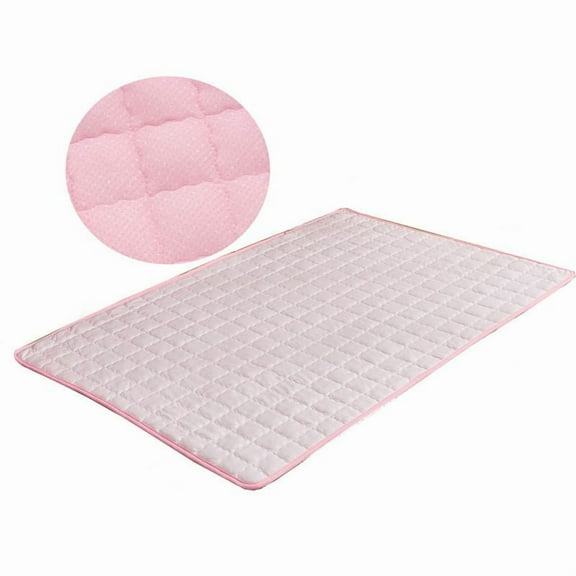 RRJ Summer Pet Cooling Mat Pad, Ice Silk Gel-Freeze Dog Mat for Crate Bed Kennel, Pad for Dogs Cats, Breathable Washable Pet Bed Mat for Indoor Outdoor Use