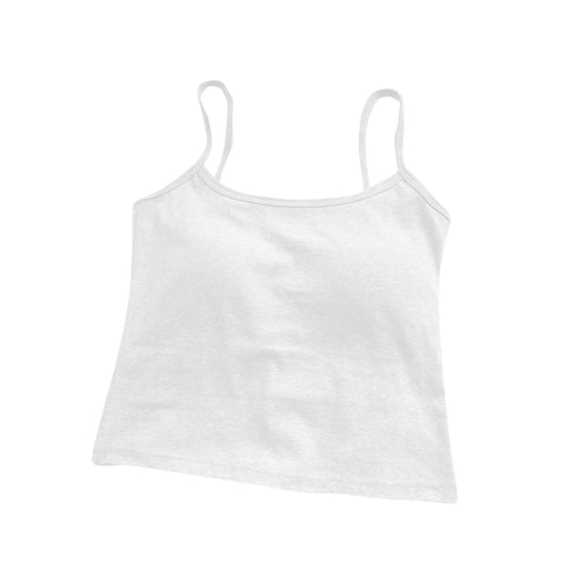Lady's Spring And Autumn Pure Cotton Suspenders Beautiful Back Vest Integrated With Chest Pads Wrapped Chest Solid Color Outer Wear Bottoming Short Tube Top