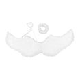 thumbnail image 2 of Conjunto de alas de ángel y halo, accesorios para disfraces de ángel, accesorios de disfraces, ala de plumas blancas para cosplay, fotografía, juegos 35cmx65cm Salvador Dali ala del ángel, 2 of 10