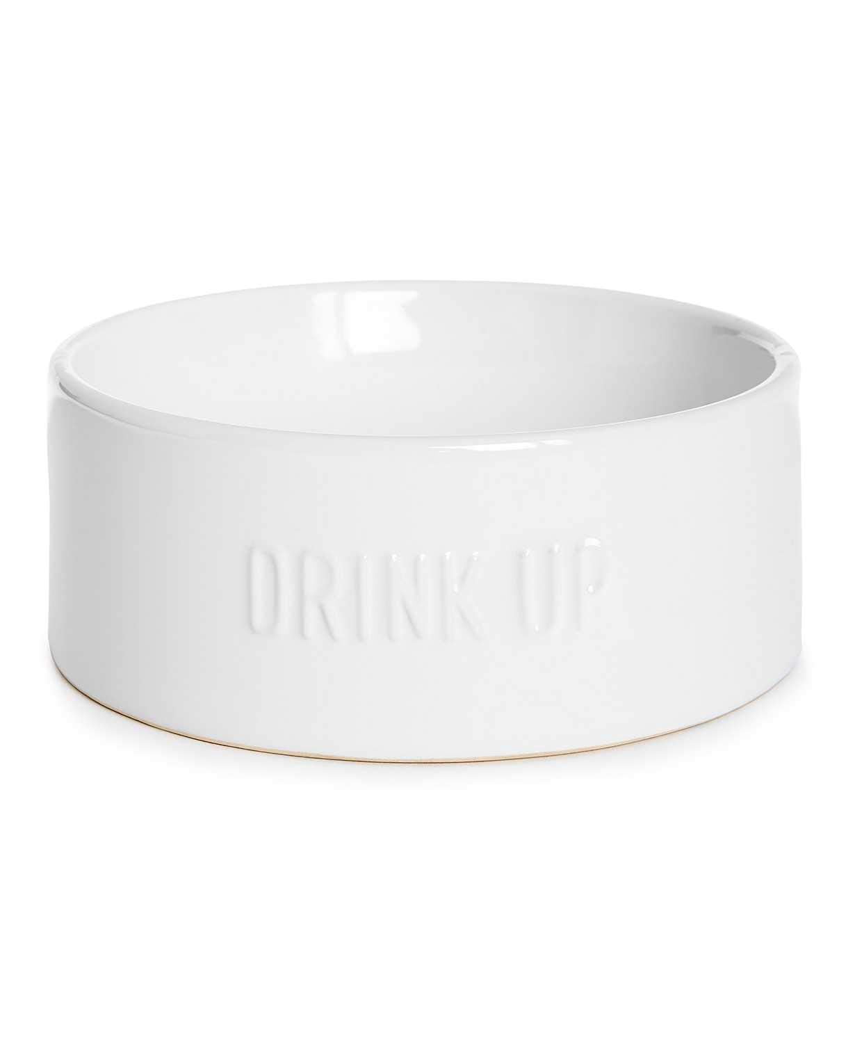 Lacourte Pet Embossed Drink up Bowl (White)
