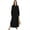 Black, variant on IDOPIP Women's Abaya Muslim Dresses Batwing Sleeve Henley Shirt Prayer Dress Middle East Arabian Robe