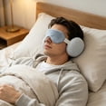 thumbnail image 6 of MMJ Travel Pillow 2 in 1 U Shaped Neck Pillow with Eye Mask Memory Foam for Airplane Car Office Nap 5.9x11.8in, 6 of 6