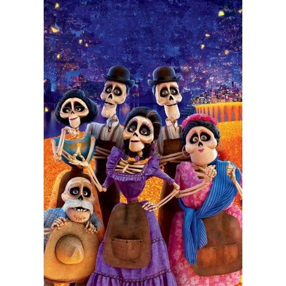 Adult Diamond Painting Set Coco 5D Round Diamond Painting DIY Crafts for Home Decoration Wall Decoration, Creative Gifts (12×16 inch)